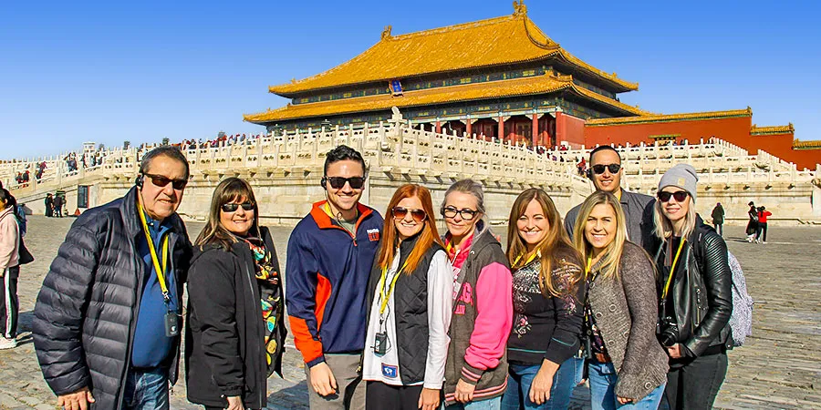 Visitors in the Supreme Harmony Gate